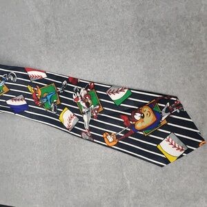 Looney Tunes Tasmanian Devil, Sylvester, Daffy and Bugs Bunny Baseball Tie